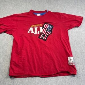 Platinum FUBU Shirt Men XL Red Muhammad Ali Boxing Graphic Short Sleeve T-Shirt